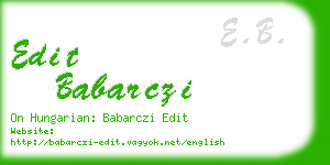 edit babarczi business card